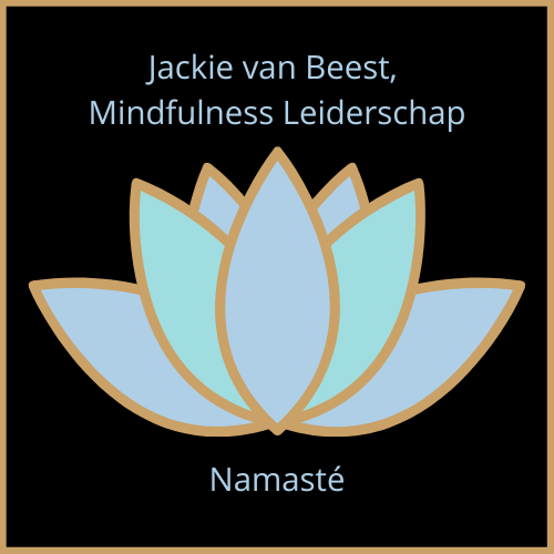 Logo Jackie van Beest, Mindfulness Leiderschap - Female Coaching - jvbcoaching.com in Pink - Blue Lotus